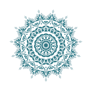 Beautiful teal mandala